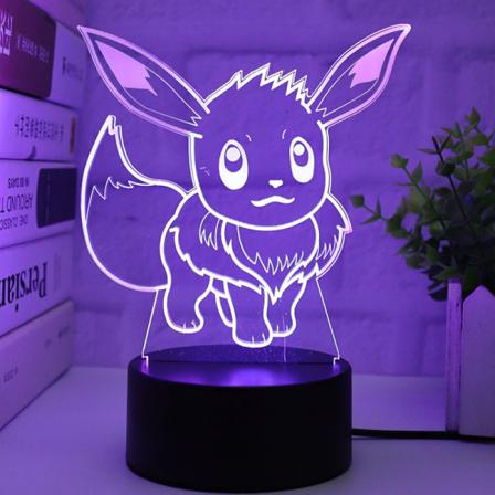 3D Illusion Natlampe, Sort Usb Touch Syv Farver, 16 Farver Kan Skiftes Gennem Fjernbetjening (3D Lampe-Q5) Type 8