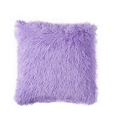 Set om 2 40X40cm 16X16 Lila Soffa Kuddfodral Lyxig Päls Dekoration Soffa Hem Sovrum Säng Super Mjuk Plysch Guld Fodral-
