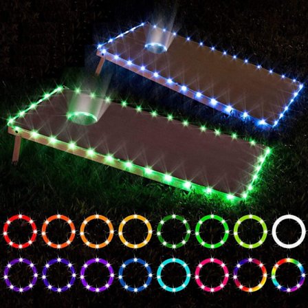 LED Cornhole Lys med Fjernbetjening til Cornhole Boards og Ringe
