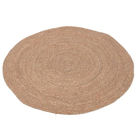 Søgræs stuetæppe, rundt 180x180 cm naturfarvet