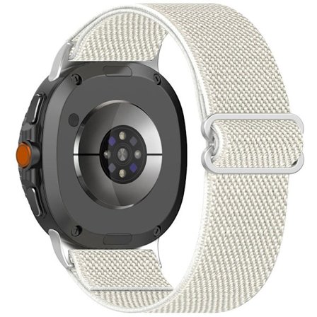 Galaxy Watch 8 46/44/40 mm Armband Justerbart Nylon Beige