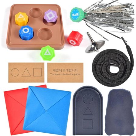 Squid Game 2, Koreansk Tradisjonell Lek, Koreansk Folkespillsett – Jack Stone Lekesett Inspirert av Squid Game 2 (9 stk.+Base,A