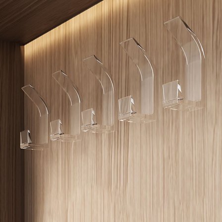 Liimattavat koukut, korkea ja matala - 5 kpl, monipuolinen säilytysratkaisu