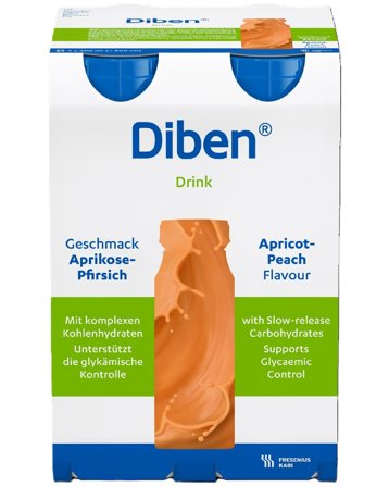 Diben drink aprikos-fersken, 4x200 ml