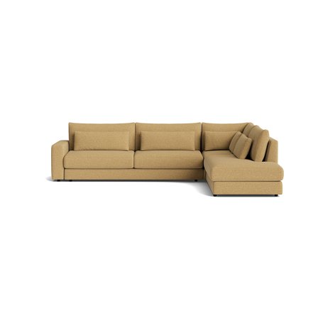 Sevilla Ecksofa, rechts, Puente Gelb, einfarbig, modernes Design, komfortable Polsterung, 85cm Höhe, elegantes Wohnzimmer Sofa, L-Form