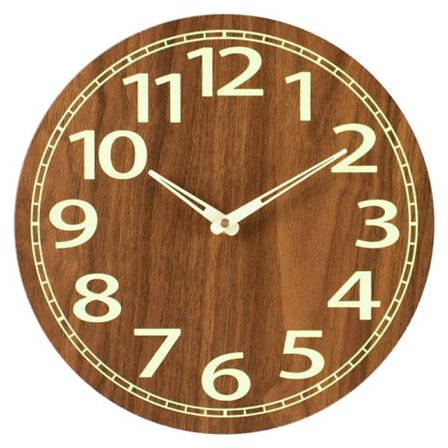 30cm minimalistisk lysende veggklokke, stille klokke, fiberbo