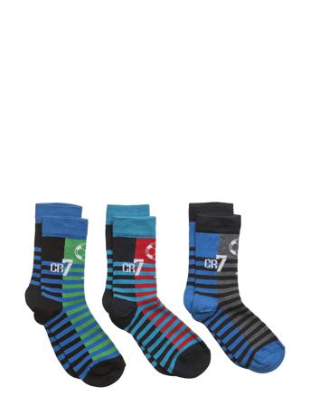 Cr7 Kids Socks 3-Pack Socks & Tights Socks Multi/mønstret CR7