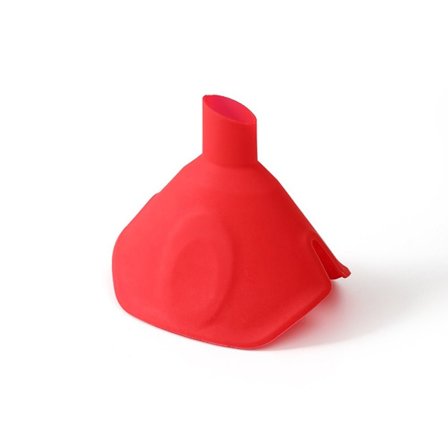 2 STK Grydehåndtagsdæksel Lille hul Tragt RØD