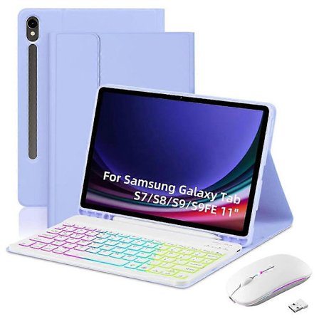 RGB-X710D Bluetooth-yhteensopiva näppäimistö- ja hiirisetti Samsung Galaxy Tab S10 FE / S9 FE / S9 / S8 / -laitteille