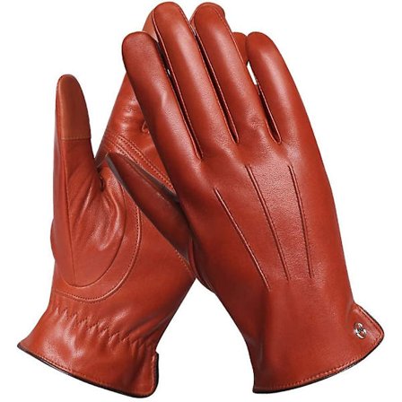 Vinterläderhandskar för män - Herr kashmir/fleecefodrad handske för motorcykel