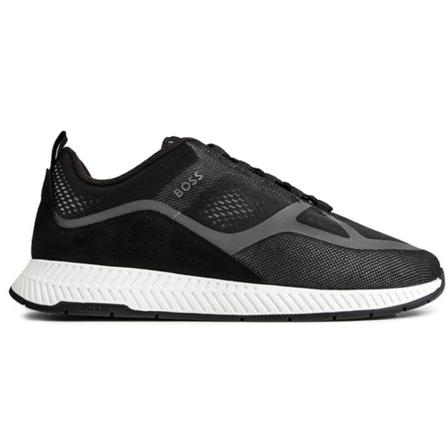 Boss, Trainers Zwart, Heren, Maat:40 EU