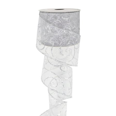Glitter Ribbon Christmas Wired Edge 4 4
