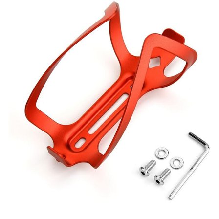 Ultralight alumiiniseos pyörän vesipullohäkki pyörän pulloteline pyöräilytarvikkeet - Punainen