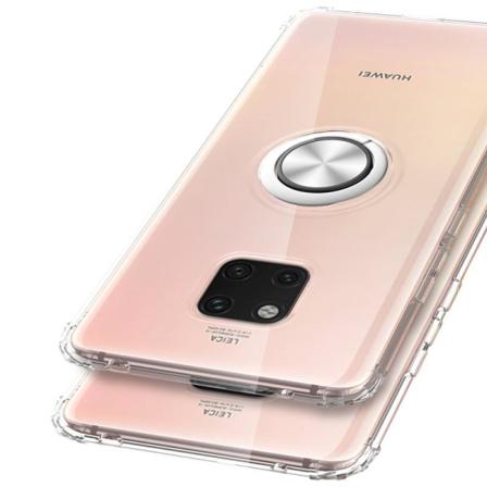 Huawei Mate 20 Pro Støtsikker skall med ringholder Fresh Transparent