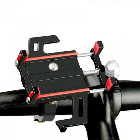 Cykel Telefonholder Cykel Motorcykel Mobiltelefon Holder Alt Aluminium Med 360 graders rotation Justerbar[D]