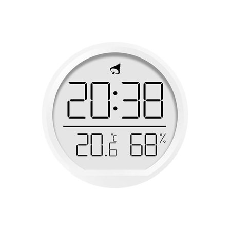 Digital veggklokke, nattbordsklokke, 2,9 tommer, med temperatur og fuktighet