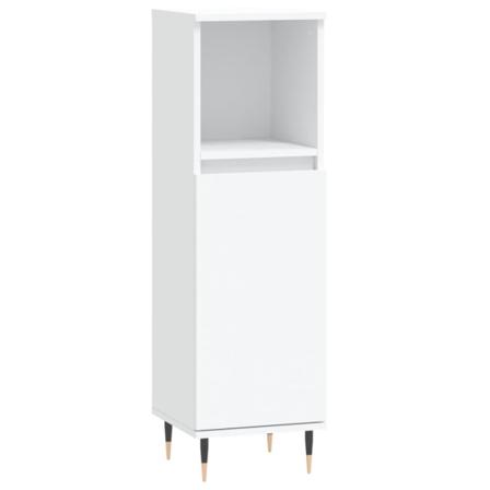 vidaXL Badrumsskåp vit 30x30x100 cm konstruerat trä Vit