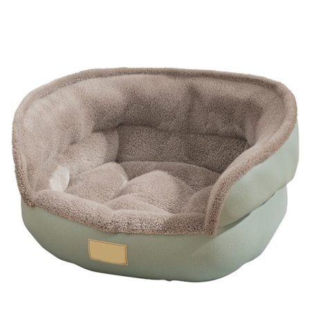 Runde kaniner Fluffy hunde-katteseng Lille angstreducerende hyggebo til små/mellemstore/store hunde-katte Grøn M