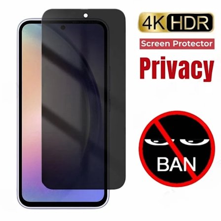 2 st Sekretess Skärmskydd för Samsung Galaxy A54 A34 A14 A73 A53 A33 A23 A13 A12 A02 A03 A04 S A72 A52 A32 Anti Spion Glas