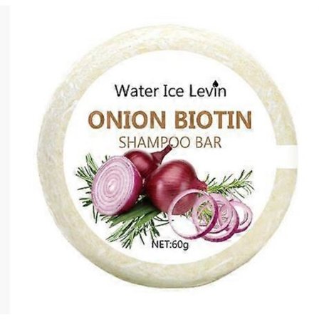 Løg og Biotin Shampoo Sæbe - 60g Velegnet til Alle Hårtyper Fugtgivende Udglattende Hårpleje Rig på Rosmarinekstrakt