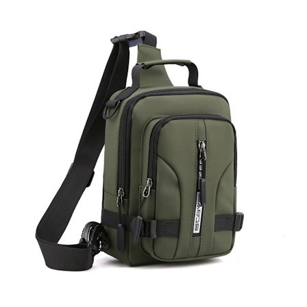 Sling Shoulder Backpack Herr Lättviktsryggsäck Herr Small Crossbody Bag Axelväska med USB laddningsport