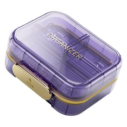 Pilleorganisator med 7 rum, bærbar pilleæske, daglig pilleæske pillebeholder