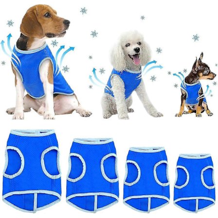 Kjølevest for hund, lett kjølejakke, pustende øyeblikkelig kjølende vest for hund til tur, jakt, trening, sport og utendørs