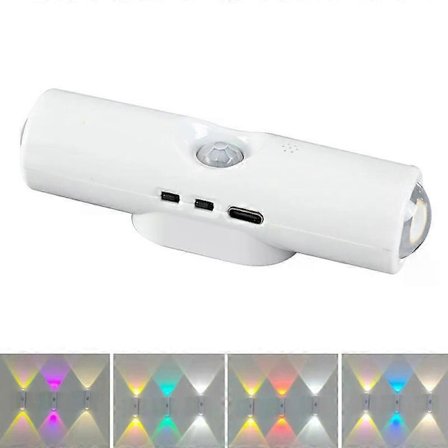 LED Natlampe med Bevægelsessensor RGB Gradient Ambient Lys Dæmpbar Magnetisk Trappelampe til Entré Natbord Skrivebord Garderobe[D]