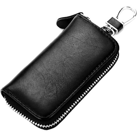 Nyckelfodral i läder, Nyckelväska i läder med bilnyckelhållare