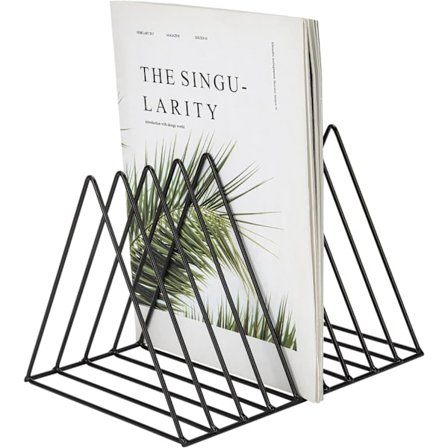 Kirjatukia, Metalliset Sanomalehtitelineet, Kolmionmuotoinen Pöytälehtiteline 9 Lokeroa Kirjatukia Sanomalehtiteline Järjestäjä Pidike Työpöydälle, 