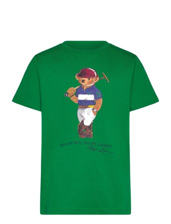 Ralph Lauren Kids Polo Bear Cotton Jersey Tee - Green - 109-116