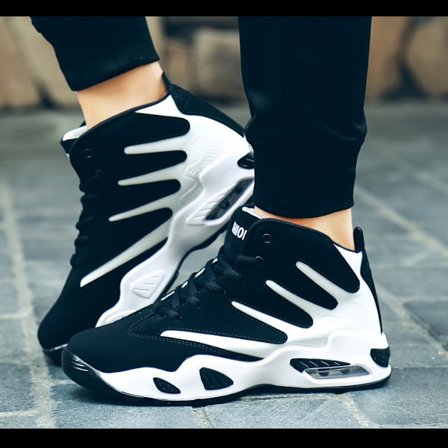 Herr Höst och Vinter Basket Skor Herr Sportskor Höga Blå Skor Svart och Vit