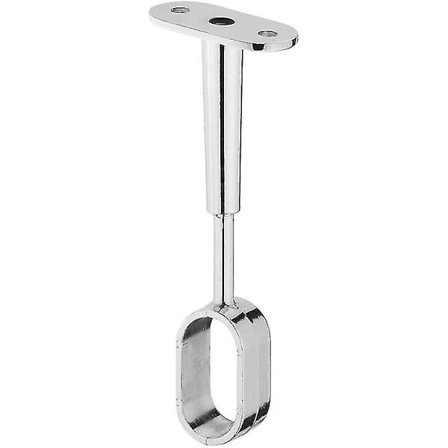 Garderobeskinne centerbeslag til loftsmontering - Garderobeskinne beslag til oval garderobeskinne - C