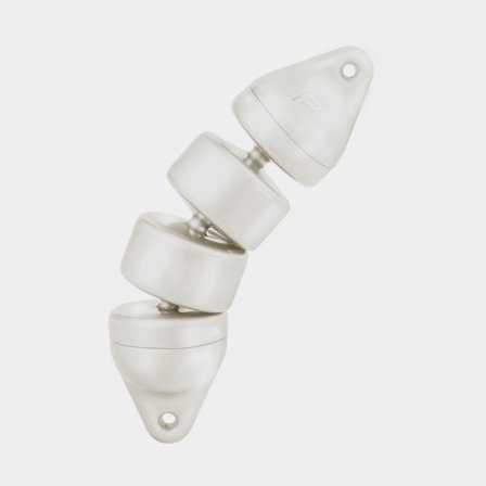 Pare-battage articulé pour Bateaux pneumatique rigide / canot pneumatique Plastimo Articulated RIB, 48 cm, Ø12 cm, blanc + ligne de pare-battage Ø5 mm