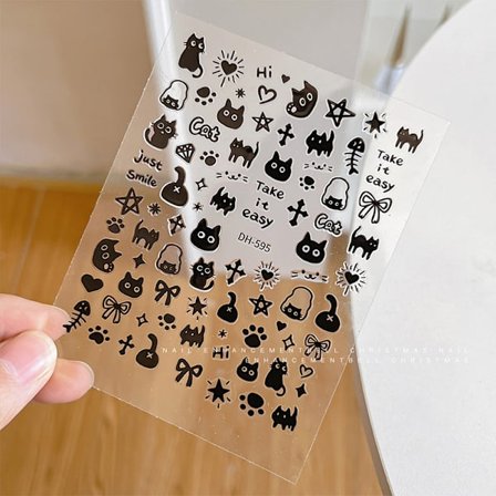 e Cat Animals Graffiti Nail Sticker Shape Paintings Enhancement