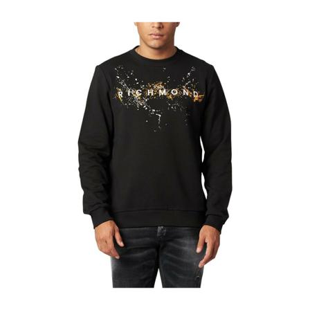 John Richmond, Sweatshirt Czarny, Mężczyzna, Rozmiar: L