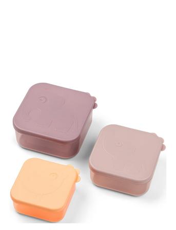 Snack Box Set 3 Pcs Deer Friends Powder Home Meal Time Lunch Boxes Multi/patterned D By Deer