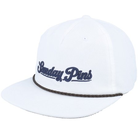 Adidas - White snapback Czapka Z Daszkiem - Corduroy Lthr White Strapback @ Hatstore