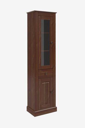 Loft24 - Mille Vitrine med dører og skuff i furu - Brun - Skap - Fra Homeroom