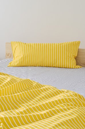 Jotex - Putetrekk 50x90 Cm Økologisk Gul/hvit - SIMA - Kjøp Putevar hos Jotex