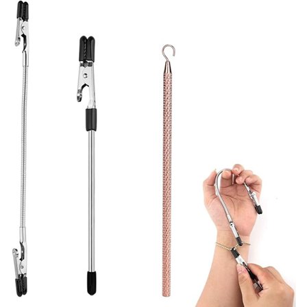 ING Armbåndshjælp, 3 Stykker, Til at tage armbånd på, Velegnet til armbånd, ure, halskæder og låse, Sølv, Rosaguld