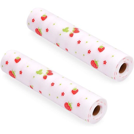 Skåpsmattor, lådfoder, 2 rullar PET halkfria skåpsfoder Kylskåpsskydd (30*500 cm)