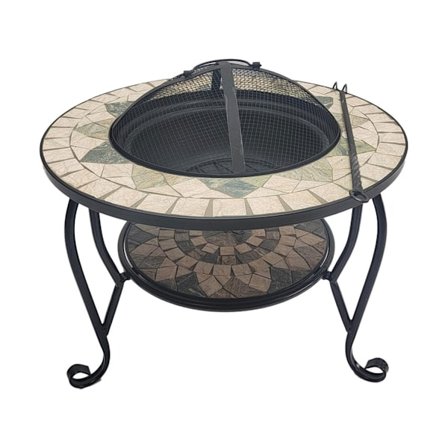 Bålpanne MOSAIKK 60x60xH45cm, beige