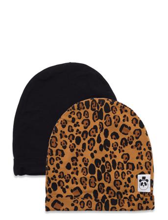 Basic Leopard Beanie 2-Pack Patterned Mini Rodini