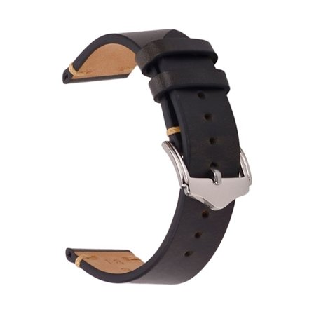 Svart vintage klockarmband av läder