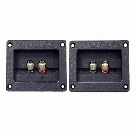 2kpl DIY Autostereo 2-tie Kaiutinkotelon Liitin Jousikuppi Liitin Banaaniliitin ja -tulpat Subwoofer