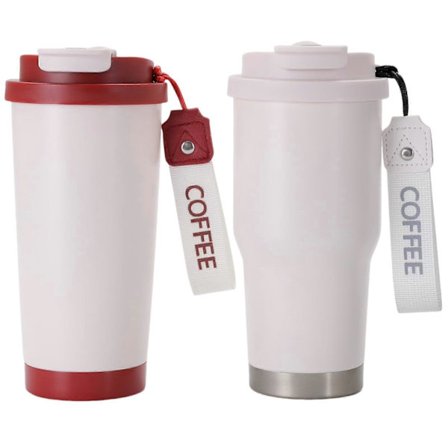 2-pak isolerede rejsekrus til varm/is kaffe [te] 532 ml