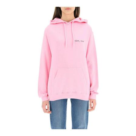 Maison Labiche Embroidered reaumur hoodie Pink, Dame