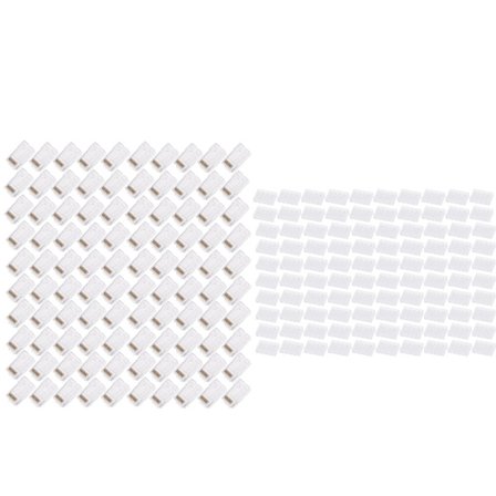 RJ45 Cat6 Pass Through Connectors Crimp Modular Plug for Solid eller Stranded UTP Network Kabel Hane Ethernet Connector End