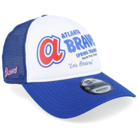 New Era - MLB Vit trucker Keps - Atlanta Braves Team 9FORTY Spring Training White/Blue Trucker @ Hatstore